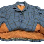 Vintage Vogue Paris Original Retro Plaid Women's Relaxed Suit Jacket Career M/L Blue Size M Photo 6