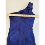 One Shoulder Dress Womens XS Blue Ruffle Going Out Cocktail Night Out Party Photo 3