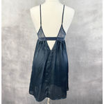 H&M Babydoll Slip Dress Womens Medium Blue Lace Fairycore Whimsigoth Dainty Photo 4
