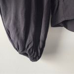 Revolve AFRM  Black Babydoll Top Long Sleeve Zip Up Zipper Sweetheart Neckline M Photo 6