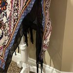 Bohemian Multicolor Kimono with Fringe Black Size undefined Photo 4