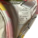 Vintage 90s White Tropical Floral Flower Hawaiian White Bikini Top 6 small Photo 3