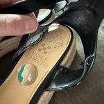 Vince Camuto Women 8 Black Basketweave Espadrille Ankle Strap Platform Sandal Photo 5