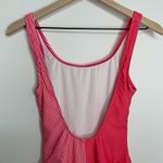 Solid & Striped Logo Print Anne Marie Onepiece Swimsuit Pink Womens Low Back Photo 8