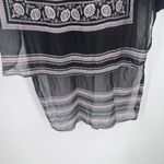 Knox Rose Women Floral Print Bohemian V-Neck Swimming Cover-Up Black Size Small Photo 9