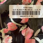 Lulu’s black floral print satin midi dress with side slit Size M Photo 3