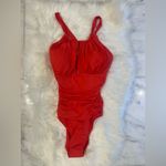 La Blanca Island Goddess High Neck Keyhole One Piece Guava Size 12 Photo 3