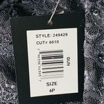 MARINA Gunmetal Lace Long Sleeve Casual Engagement Wedding Elegant Petite Dress Size 4P Photo 6