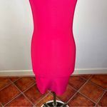 Ramy Brook  Hot Pink Bodycon Chain Mini Dress Photo 3
