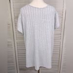 SheIn  (Curve) Tulip Puff Sleeve T-Shirt with Lace Neckline Light Gray-2XL Photo 2