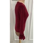 The Fifth Label  Burgundy Ribbed Velvet Top‎ Size XS Bell Sleeve Holiday Stretchy Photo 2