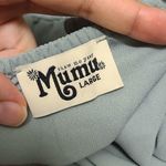 Show Me Your Mumu Bridesmaid Heather Halter Dress in Silver Sage Crisp Size L Photo 3