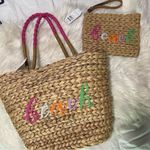Beach Woven Tote and Pouch Set Photo 0