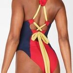 Fabletics NWT  Women’s size Extra Small Gabriella II 1PC Swimsuit Blue & Red Photo 1