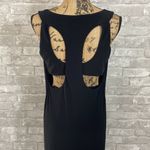 ASOS Black Maxi Dress with Cutout Open Back Photo 4