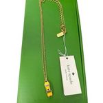 Kate Spade New York Ma Cherie Taxi Mini Pendant Necklace NWT Yellow Car Taxi Gold Photo 0