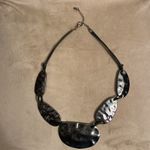 Vintage Stamped/Hammered Metal Stylish Necklace Casual Formal Adjustable Length Photo 3