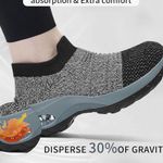 Zapatos para mujer, de malla antideslizante, con amortiguación de aire correr Black Size 9.5 Photo 2