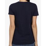 Lacoste  Women's Short Sleeve Cotton Jersey Vneck Tee Shirt Navy Blue Size 32 NEW Photo 2