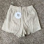 Princess Polly Princess Poly The Chloe Set Beige High Waisted Shorts Size 4 Photo 0