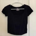 No Boundaries EUC |  Junior‎ girl’s square neck stretch ribbed crop top — medium Photo 0