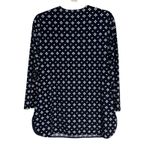 Lauren Ralph Lauren Petite Navy White Geometric Print V Neck 3/4 Sleeve Tunic PL Blue Size undefined Photo 6