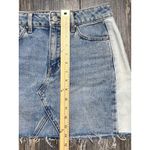 PacSun  Denim Retro Y2K Mini Skirt Light Wash Two Tone Frayed Hem Women's Size 25 Photo 5