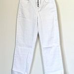 L'Agence NWT White Wide Leg Raw Hem Jeans - Size: 25 Photo 0