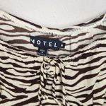 Motel Rocks MOTEL rock brown zebra print crop top size M Photo 1