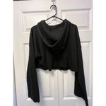 Naked Wardrobe  Hoodie Womens 1X Black Cropped Zip Up Solid NWT Photo 7