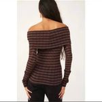 Free People brown snow bunny off the shoulder top M Photo 6