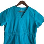 Butter Soft Women Scrub Top S Teal Medical Uniform Nurse Workwear Dental Casual‎ Blue Photo 3