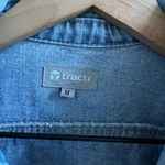 Tractr Jean Jacket Cropped Denim Size Medium Light Blue Wash Blue Photo 8