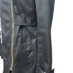 H&M Zip Up Trench Coat Womens Sz 4 Black Lightweight Office Academia Classic Photo 2