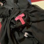 Betsey Johnson  intimidates ruched cami sheer black sleep top with pink bows Photo 2