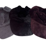 Aeropostale  Lot of‎ 3 Baseball caps - gray wool, black velour and maroon velour Photo 0