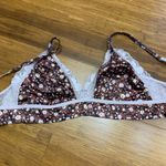 Aerie Floral Lace Trim Bralette Womens Size Medium Soft Non-Padded Wireless Bra Photo 2