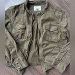 Hinge  Military Style Zip-Up Olive Green Jacket Photo 1