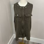 Free People  Dark Olive Highway Zip Front Vest Small Photo 1