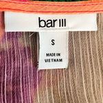 Bar III  Tie Dye Wrap Blouse Pink Orange Long Sleeve Sheer Size Size S Photo 6