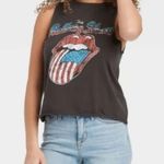 The Rolling Stones Med-  T Shirt LIPS Tank Top Graphic Tee Sleeveless distress… Photo 0