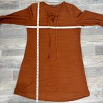 Earthbound Trading Co. Brown Knit Long Sleeve Dress Knee Length B25 Size L Photo 2