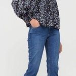 Mango NWT Floral Print Flowy Blouse Puffed Sleeves with Elastic Cuffs Size 2 Photo 0