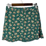 American Eagle  AEO Green Floral Mini Wrap Skirt S Photo 4