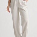 QUINCE Stretch Crepe Pleated Wide Leg Pants Trousers Sand 2 Photo 0
