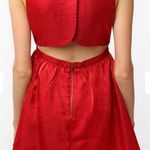 Lucca Couture Urban Outfitters Metallic Red Short Dress Cutout Small Photo 1