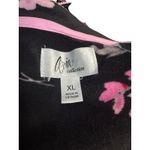 Aerie Floral Long-Sleeve Nightgown – Black/Pink Dark Floral– Size XL-Cozy Velour Photo 3