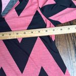None NWOT Pink/Black‎ Chevron Dress -L Photo 3