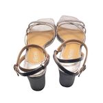 J. Renee Klarson Women’s Ankle Strap Sandals Size 10M Gold Metallic Block Heel Photo 3