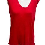 IRO Women's Bright Red Sleeveless V-Neck Tank Top Size M Photo 0